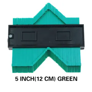 Profile Contour Gauge Line Copier Ruler Cutting Template Construction Woodworking Measuring Instrument Ceramic Tiling Tiles Tool 5 Inch 12 CM Green No Warranty