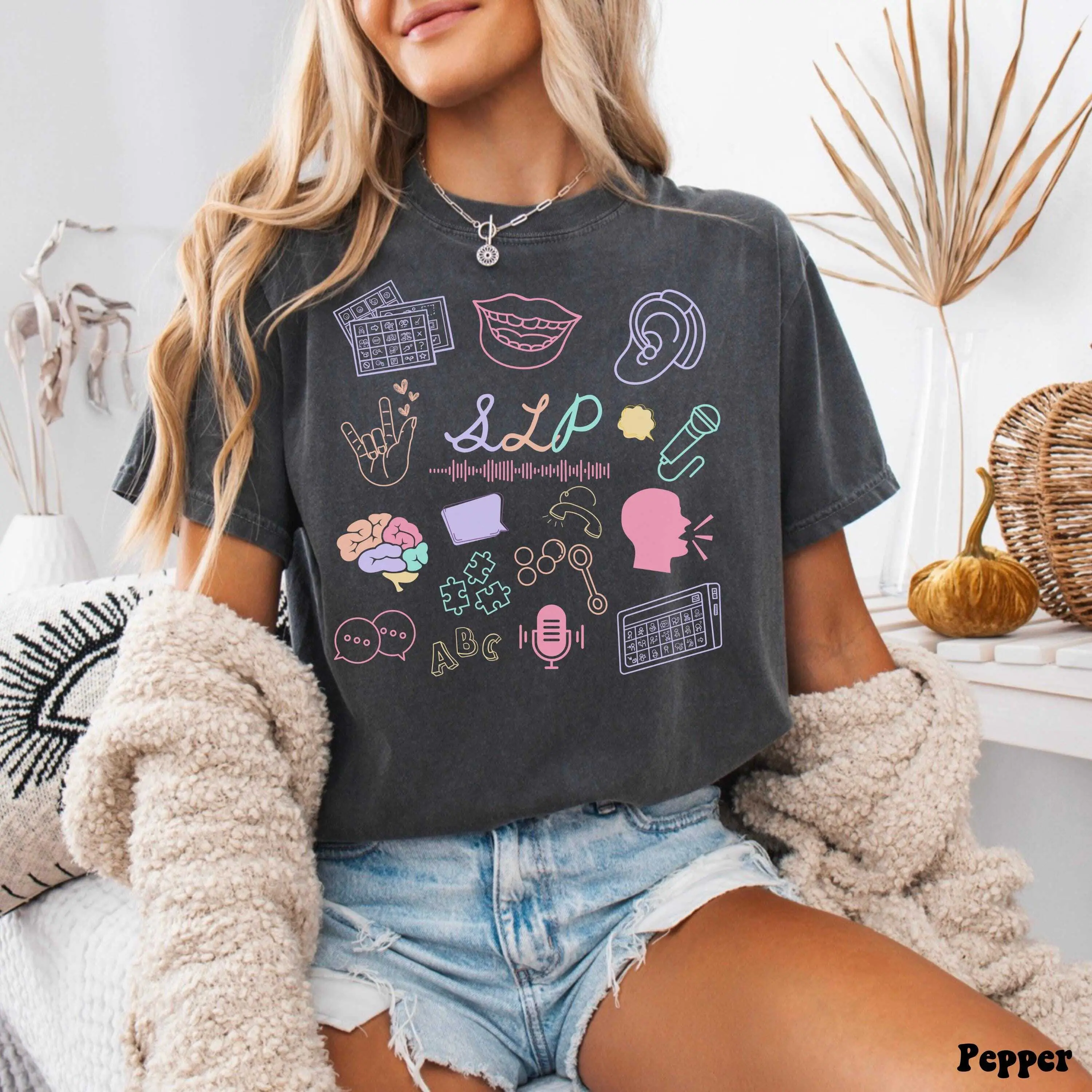 comfort Colors Speech therapy shirt, Speech pathologist shirt,speech therapist,slp tshirt, speech therapy Fabric Top Womenswear Fit
