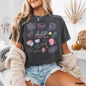 comfort Colors Speech therapy shirt, Speech pathologist shirt,speech therapist,slp tshirt, speech therapy Fabric Top Womenswear Fit