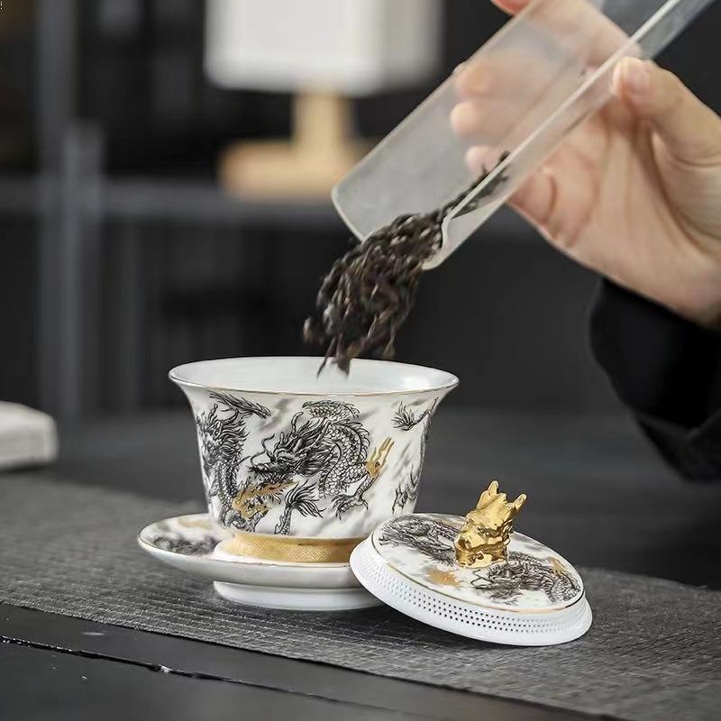 OG Limited Edition Dragon Tea Gaiwan Tea Cup With Filter