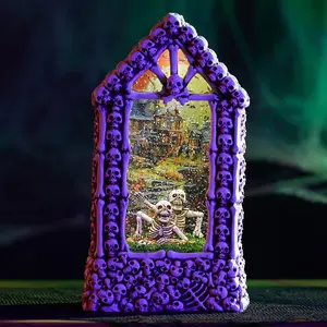 Cracker Barrel Skeleton House Glitter Globe