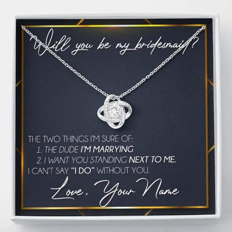 Bridesmaid Proposal Card, Personalized Bridesmaid Gift, Will You Be My Bridesmaid Card, Bridesmaid Jewlery Proposal, Bridesmaid Jewelry Necklaces styles On Birthday, Xmas, Anniversary. Necklace Jewelry With Meaningful Messages Card & Box