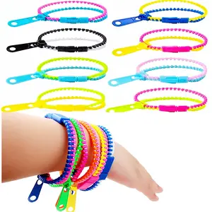 Creative Cute Colorful Zipper Bracelets, 10-30 Pieces Set, Party Filler Gifts, Birthday Parties, Celebrations, Easter, New Year, Christmas