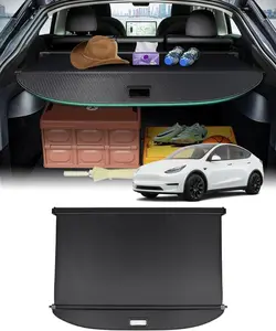 KUST Retractable Trunk Cover for 2020-2022 Tesla Model Y, Black, SUV Cargo Shielding Shade