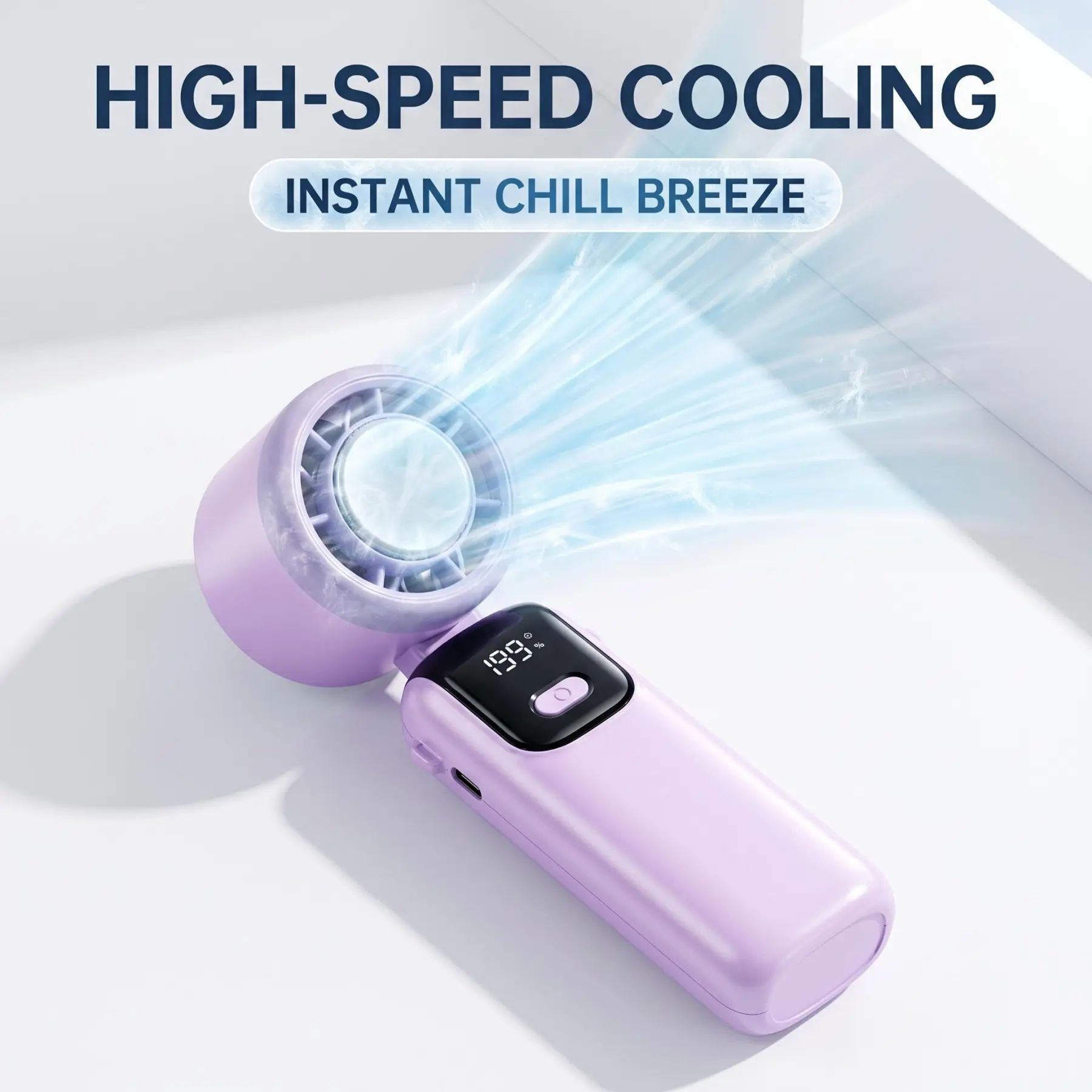 handheld  cooling  fan USB Rechargeable Handheld Portable Turbo Fan with Ice Cooler, 29000 RPM Powerful Motor, 1-199 Speed Settings,  Charging Function, Small Pocket Fan for Travel, Outdoor Use, Cooling Usb & Mobile Fans, Mini Ultra Usb & Mobile Fans