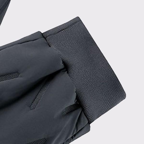 Warm Men's Winter Pants with Zippered Pockets Snow Pants for Hiking Workouts Outdoor Activities Machine Washable Elastic Waistband Drawstring Regular Fit Solid Color Design Top Joggers