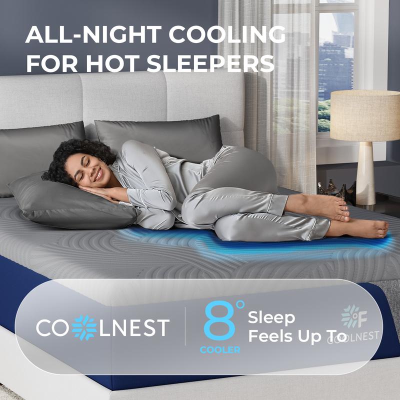 "Weightless Cooling Mattress for Heavy Users - 5-Zone Support & 8°C Cooler",Fiberglass-Free Sleep Experience Temperature Regulation