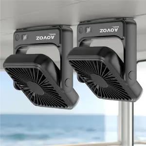 AOVOZ 2-Pack Magnetic Cruise Approved Fan, 5000mAh Ultra-Slim Travel Fan Rechargeable, 4-Speed, Hook Design, Portable Fan for Cruise Ship Cabin, Bedroom Sleeping, Camping, Travel & Cruise Essentials 2026