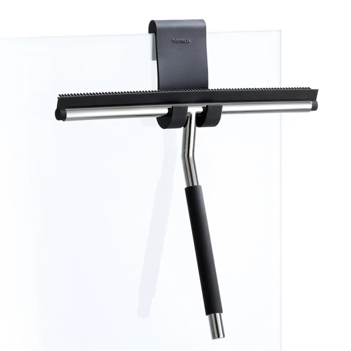 212 MAIN Blomus 68846 Matt Stainless Steel Shower Squeegee with Hanger, Silicone Blade, Bathroom Cleaner Accessory