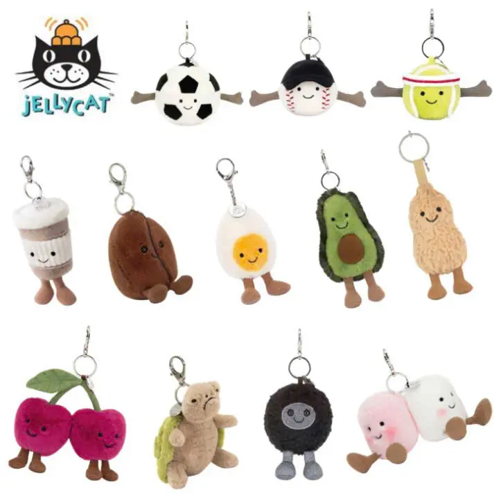 Jellycat Mini Plush Keychain - Mini Cuddly Plush Charm, Cute Soft Toy Bag Pendant, Adorable Everyday Accessory for Gifting & Collecting