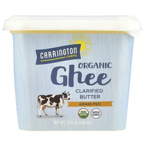Carrington Farms Organic Ghee Clarified Butter, Grass-Fed, 12 fl oz (355 ml)
