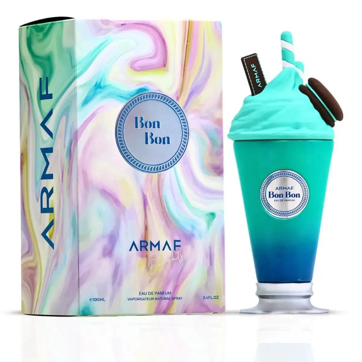 Armaf Bon Bon Unisex Eau de Parfum Spray - 100ml (3.4 oz) Sweet Fruity Fragrance with Mandarin, Bergamot, Papaya & Green Apple Notes