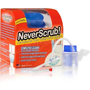 Self Cleaning Toilet System - Automatic Toilet Bowl Cleaner with Starter Cartridge, Lasts Up 3 Months Continuous Cleaning - Refillable Toilet Bowl Cleaner for Stains, Rings, and Odor