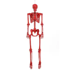 5FT Crazy Bones Poseable Skeleton in Red Decoration