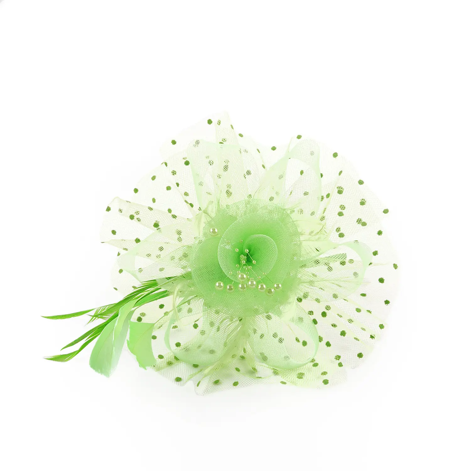 Female Vintage Bridal Hairband - Artisanal Care, Layered Tulle, Hair Feathers, Beaded Metal & 3D Embellishments, Comfortable Secure Fit for Weddings, Ceremony