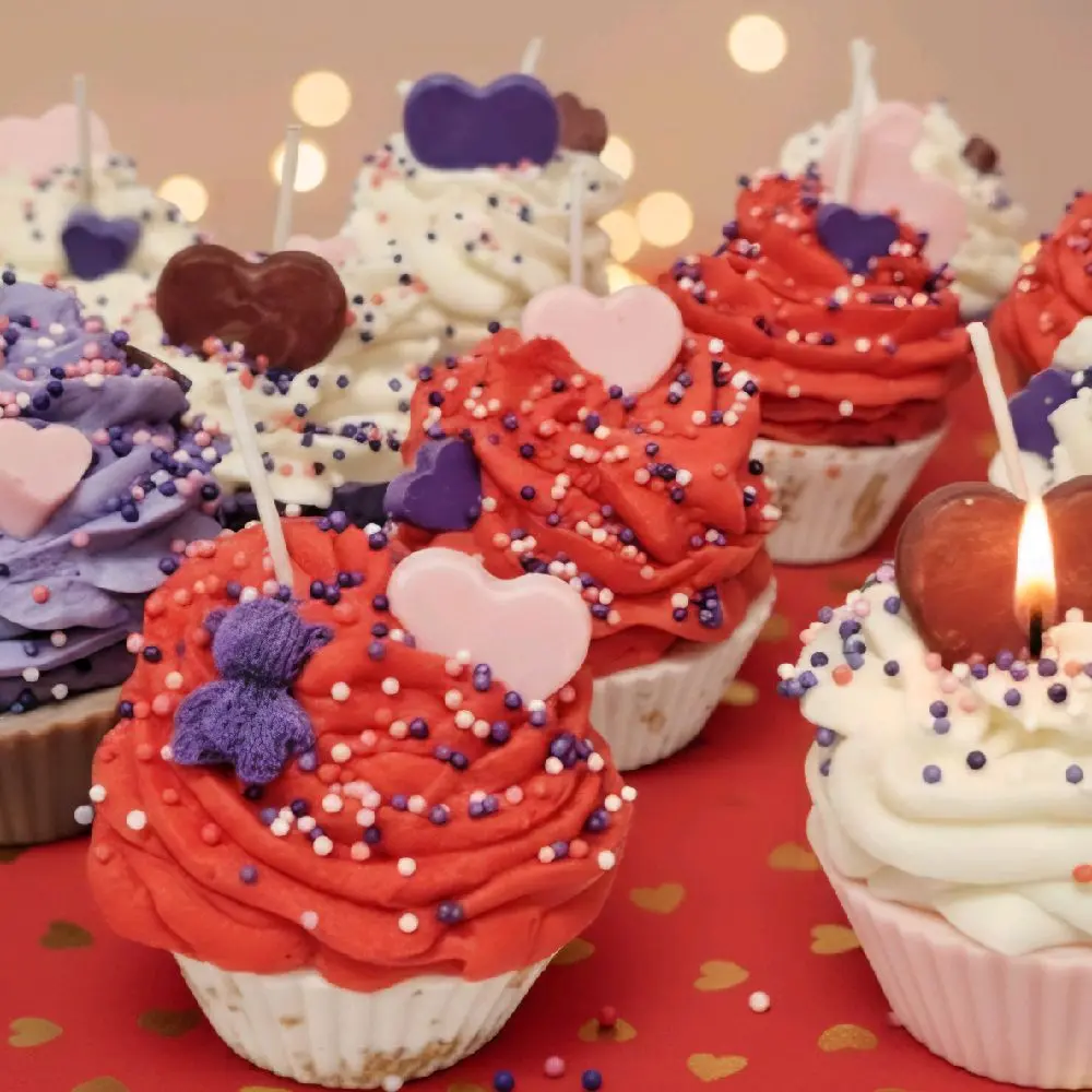 Valentine's Day Heart Cupcake Candles