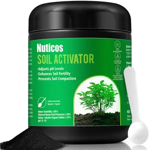 Nuticos Soil Revitalizer (17.6 oz / 500g), Lawn & Garden Soil Conditioner - Plant Food Enhancer, Concentrated Humic Acid - Yields 266 Gallons plant fertilizer
