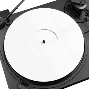 White  Turntable Mat - Platter Slipmat for 12" Vinyl  Record Player - Antistatic Cover, Reduces Noise & Sounds from Static & Dust - Tighter Bass Quality, Record Player Mat