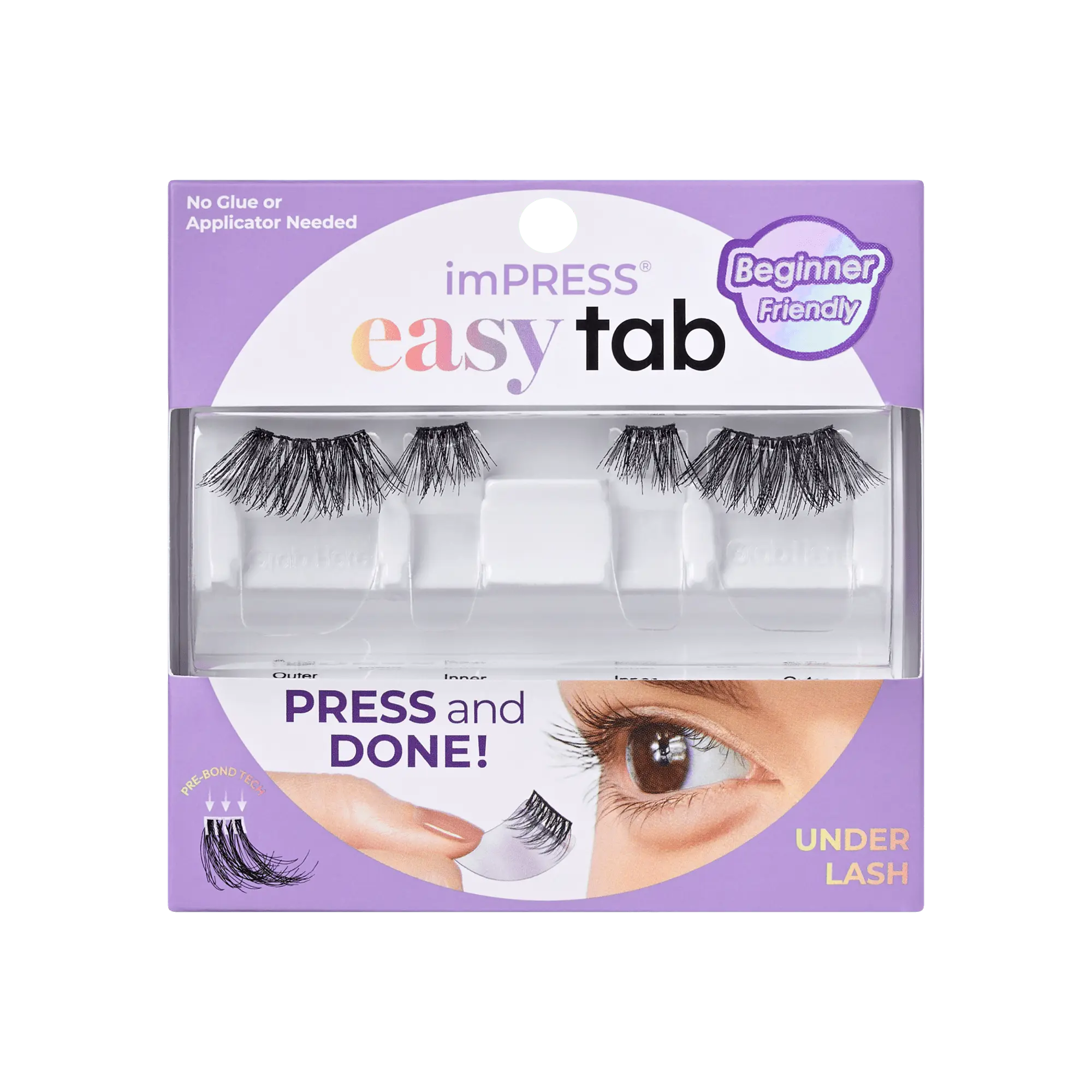 Impress Falsies easy tab Pre-Glued False Eyelashes - Demi Wispy | 1 Pair of Half Lash & 2 Lash Clusters, 8mm-13mm Impress Falsies easy tab Pre-Glued False Eyelashes - Demi Wispy | 1 Pair of Half Lash & 2 Lash Clusters, 8mm-13mm
