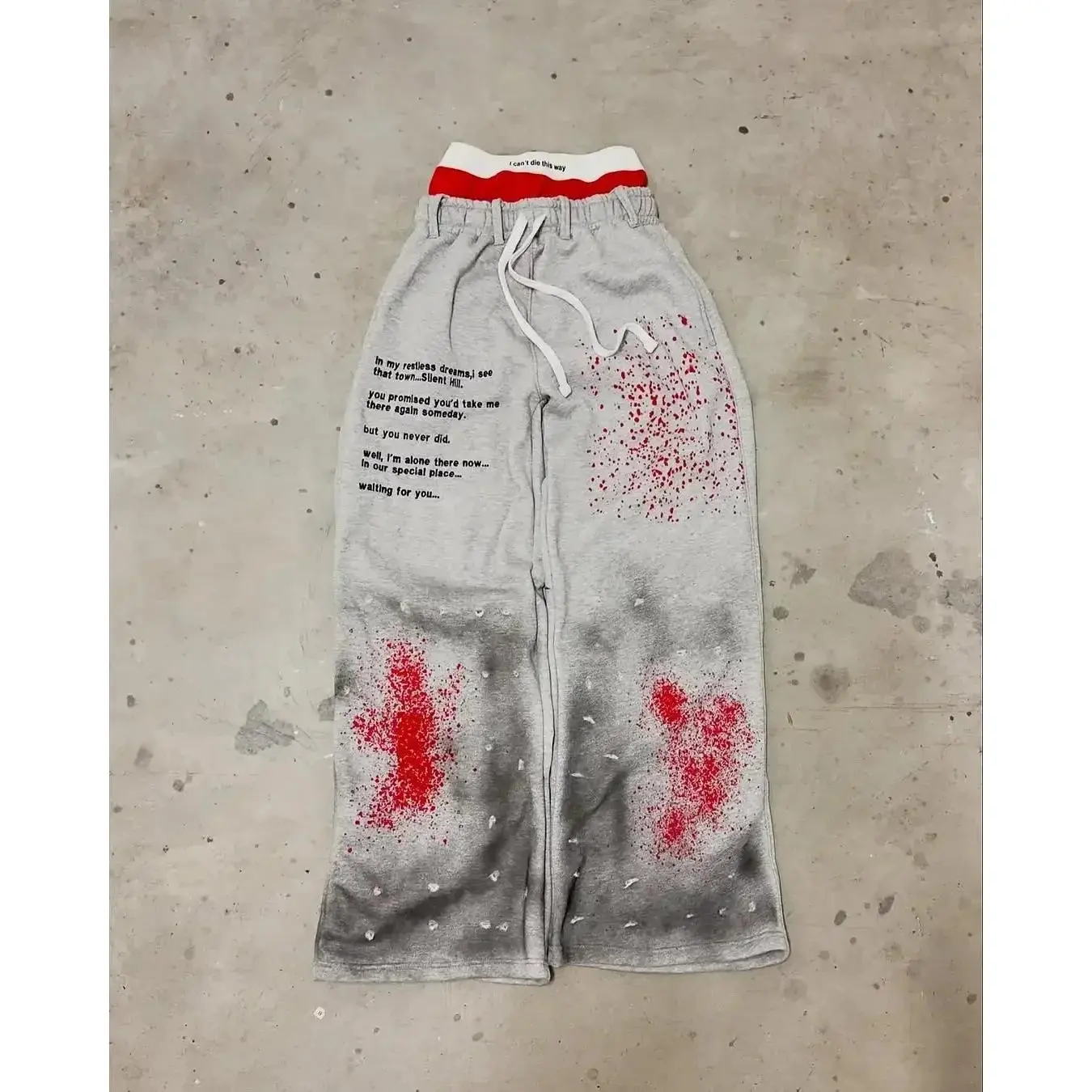 Light gray fake two piece trousers