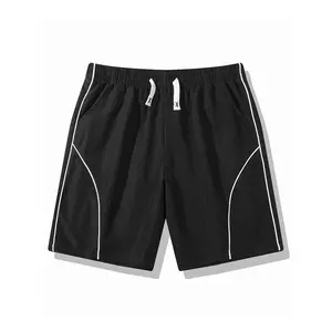 Men's 3-Pack Monochromatic Adjustable Lightweight Outdoor Shorts, Solid Black Beige, Breathable Drawstring Waist, Multipack Athletic Bottoms for Summer Daily Casual Outfits, Monochromatic Men's Shorts, Adjustable Men's Shorts