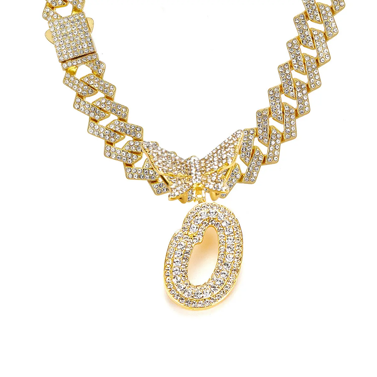 Gold letter necklace O