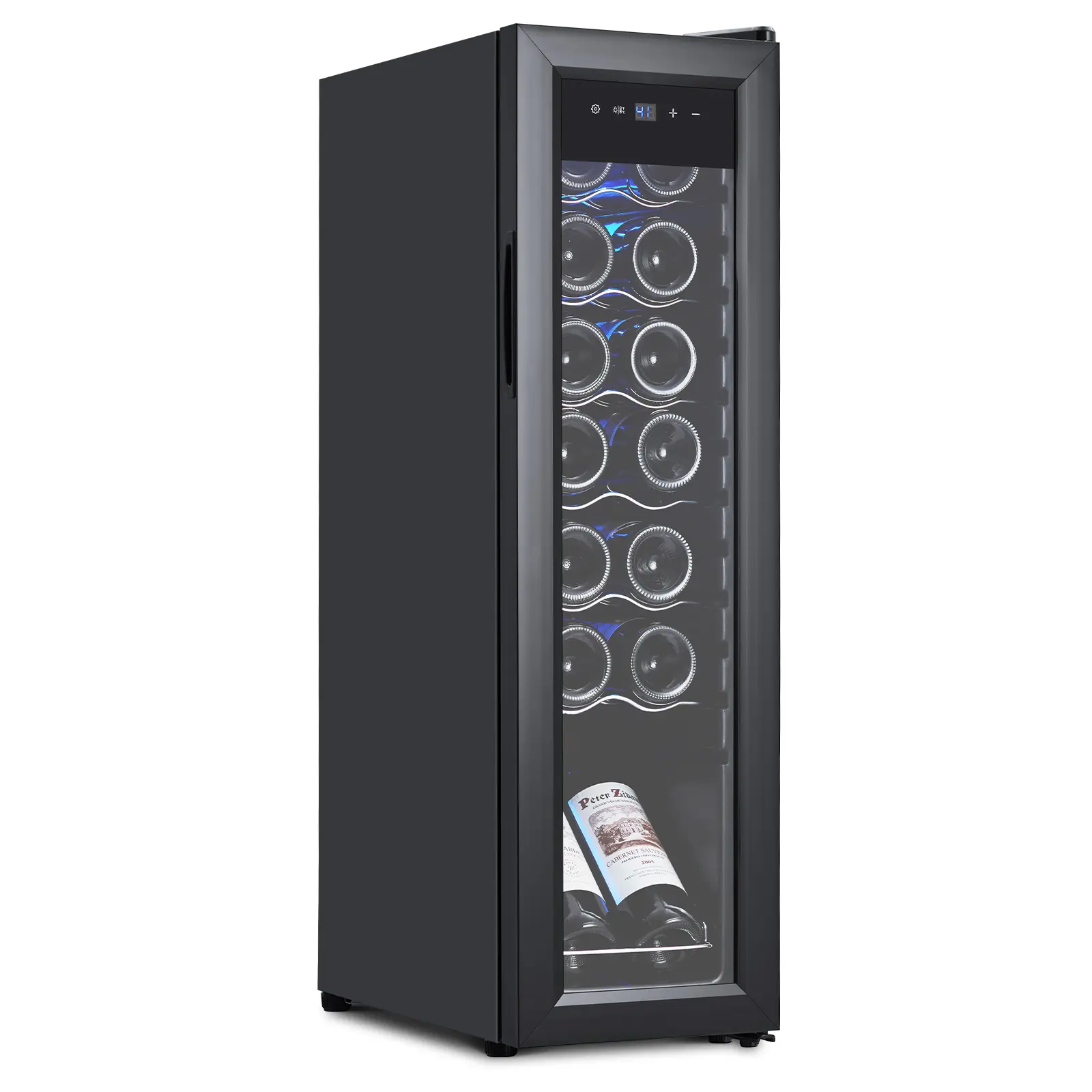 20 bottles and 88 cans in one compact dual-zone cooler that slides under your counter. 38dB quiet operation, lockable door, and adjustable feet for any floor. Tap to upgrade your drink storage.