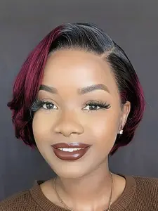 8 Inches Short Bob Wigs, 13x4 Lace Front Human Hair Wigs, Curly Wave Pixie Cut, Natural Look, Easy Maintenance, Perfect for Daily Wear, Lace Glueless Wig