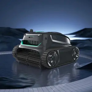 #Summervibes WYBOT S2 Cordless Robotic Pool Cleaner, Smart Navigation Pool Robot Vacuum for Pools up to 3230 Sq.ft, Triple Motors Power Suction, Dual Filtration, Lasts 210Mins Battery Life, Touch/APP Mode Led Lights Water