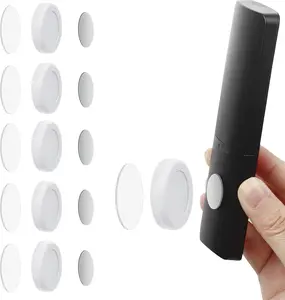 WALLFID 5-Pack Magnetic Remote Holder - Strong Magnet, Hole-Free Wall Mount for Phones/Remotes, Charging Organizer & Stand, Grey - Ideal for Home/Office/School Space Stick