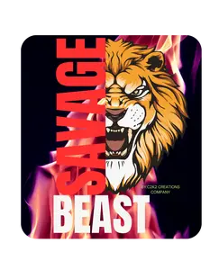 Savage Beast Lion Graphic DTF Transfer – Bold Empowerment Shirt Design