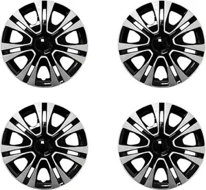 4PCS R15 Wheel Cover Hubcap Universal Auto Replacement Hub Caps Iron Steel Wheel Rim Cover 15 Inch Tire Accessory for Cars Classic Black or Silver Finish Secure Fit No Tools Needed Easy Installation