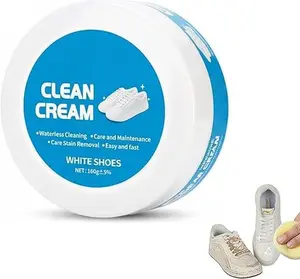Multipurpose White Shoe Cleaner Cream - No Rinse Quick Brightening, Easy Use for Leather Shoes Removes Dirt