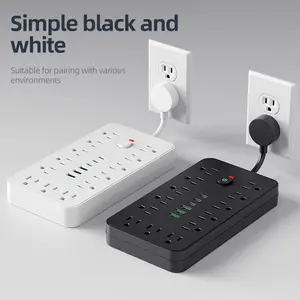Multi-Functional Home Plug Adapter, Us Outlet Converter with 3 USB and 3 Type-C Ports, Office Travel Socket, Usa Canada Mexico Power Strip