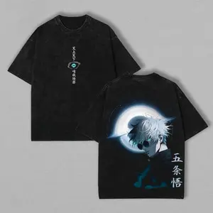 Limitless Satoru Gojo Jujutsu Kaisen The Honored One Tee Sayal Anime Clothing Streetwear Casual Men Y2k Retro Vintage Cyberpunk Fall Outfits Gymer Essential Six Eyes Power Graphic Tee Otaku Anime Gift for Anime Fans Limitless Sorcerer