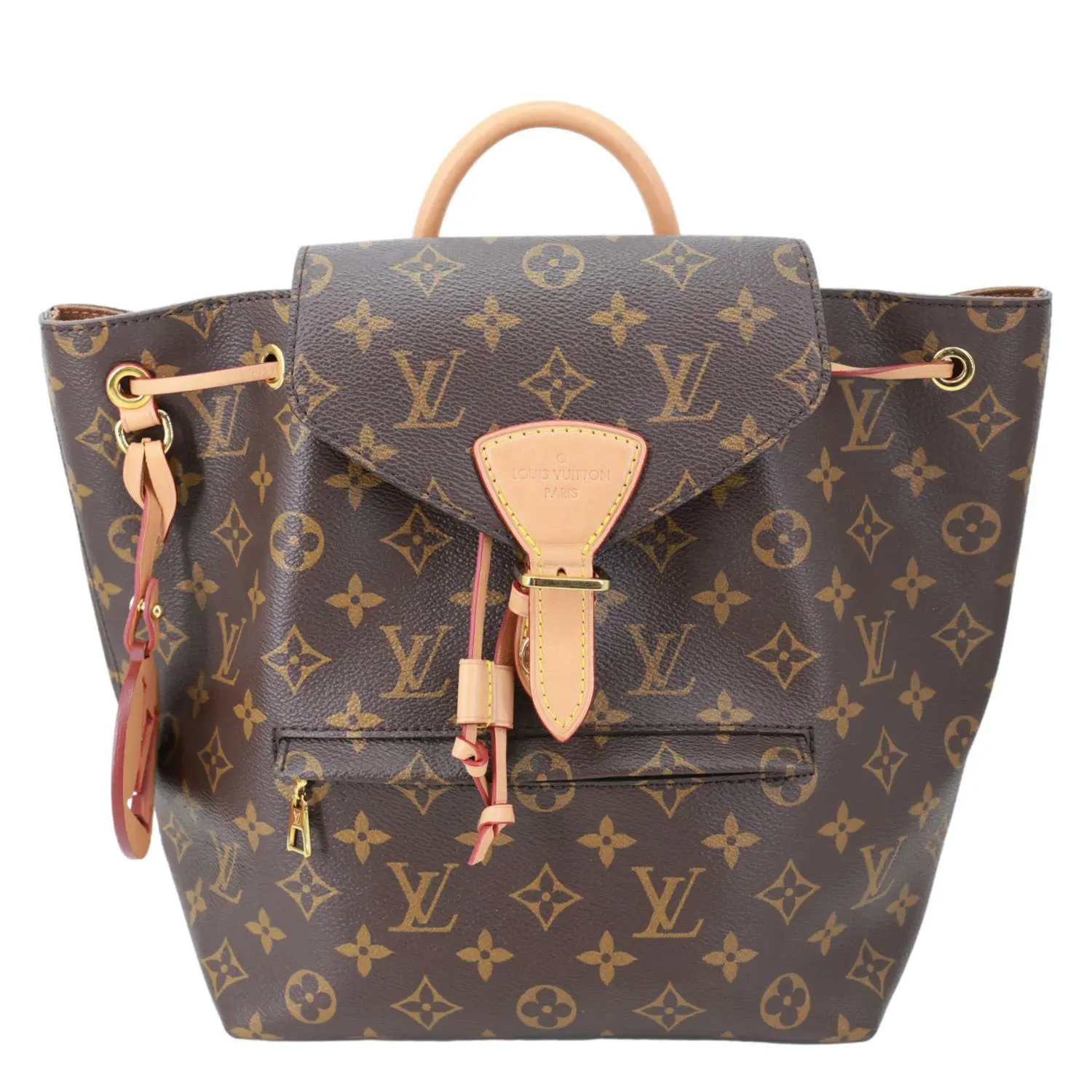 Pre-owned Louis Vuitton Canvas Backpacks Montsouris PM Monogram Backpack Brown