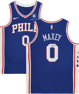 Tyrese Maxey Philadelphia 76ers Autographed Navy Nike 2022 Mixtape Swingman Jersey - Fanatics Authentic Certified