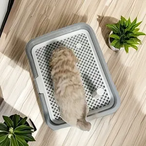 Flat-bottomed dog toilet designed for small and medium-sized dogs - leak-proof PC urine tray - easy-to-clean design