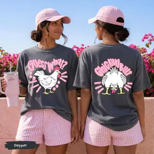 Funny Guess What Chicken Butt Comfort Colors® Shirt | Front And Back Chicken Tee Tshirt | Farm Lover Shirt | Animal Lover Gift Shirt, Easy Care, Machine Wash Safe, Gift For Him, Gift For Her