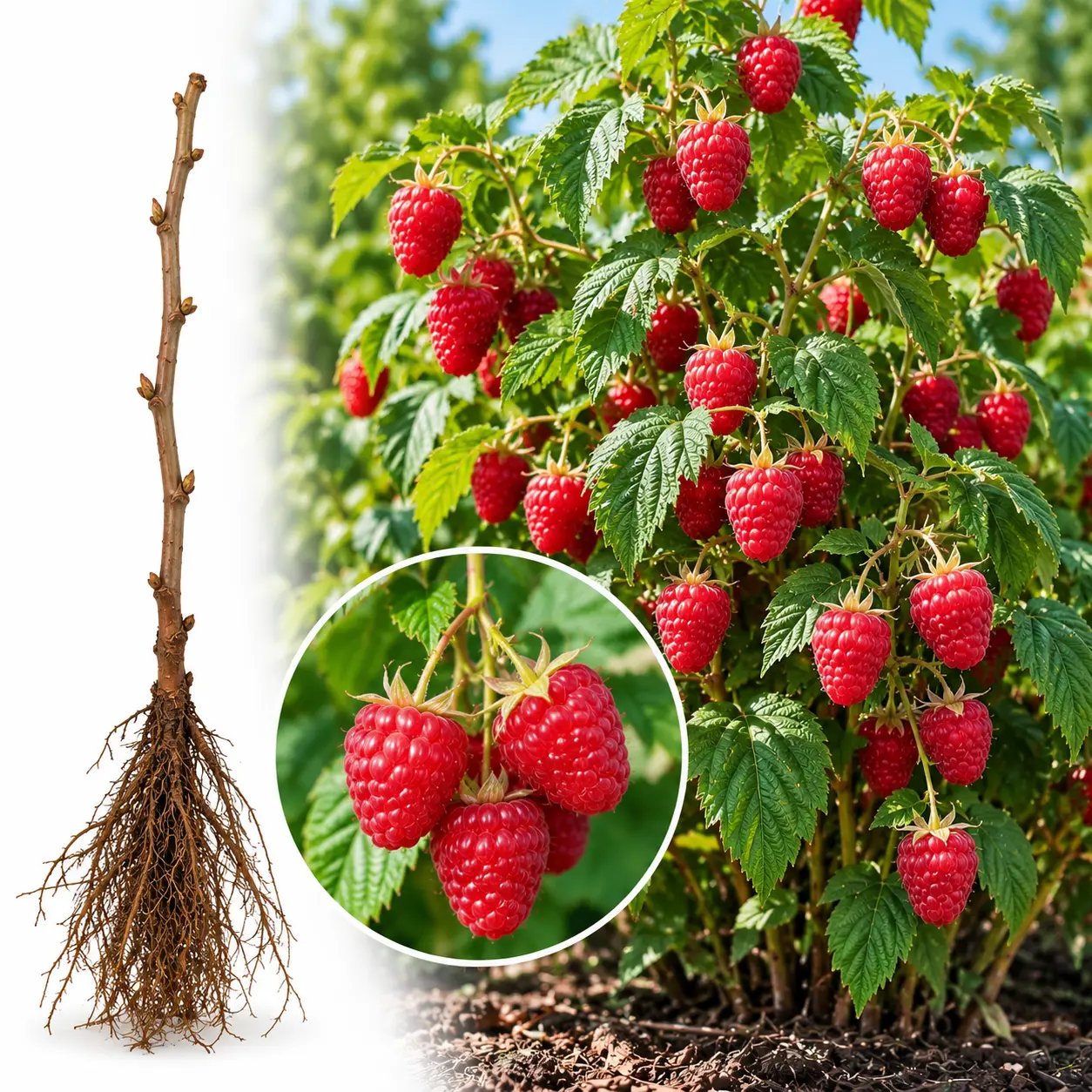 Red Latham Raspberry Seedling – Sweet, Summer-Bearing Favorite to Grow Your Own Raspberry Plant (1 Seedling)