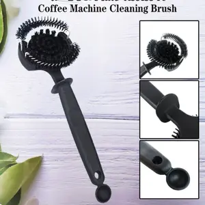 Coffee Machine Cleaning Brush Round Arc Long Handle Brewing Head Cleaner Kitchen Cleaning Tool, Durable Coffee Maker Accessory, Coffee Accessories