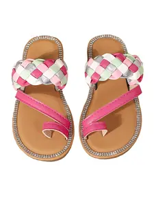 Girls' Colorblock Sandals, Rhinestone Trim, Sparkly Sandals, Colorblock Design Sandals, Tpr Soft Sole, Soft Soled Sandals, Non-Slip, Summer Beach, Party, Casual Daily Wear, Cute Style