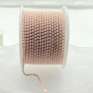 Water Drill Chain DIY Handmade Sewing Decoration, Long Water Drill Beaded Chain for Clothing Shoes Hats Gift Wrapping Decorations