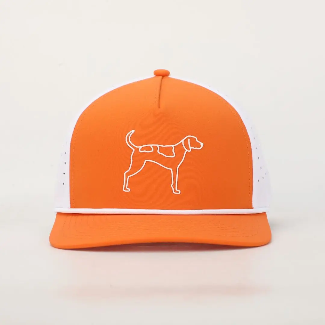 Tennessee Coonhound Performance Rope Hat - Orange/White
