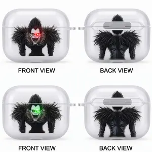 Ryuk Anime AirPods Case with Keychain, Frosted PC Protective Cover for AirPods Pro, Death Note Manga Earbuds Case Gift for Him Her