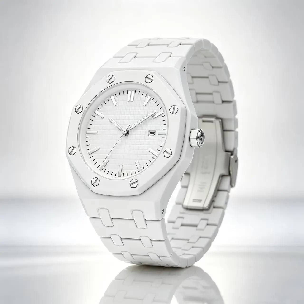 Octagon Minimal Quartz Watch Men Women All Match Waterproof Sports Wristwatch