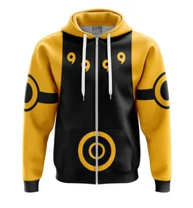 Yellow Six Paths Sage Mode Shippuden Streetwear Zip Hoodie Jacket, Anime fan Zip up hoodie, Perfect for Fall & Winter with Fitted Design #anime  #hoodie #jacket #menwear