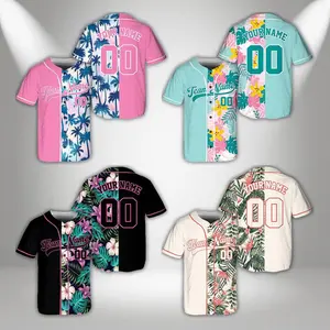 Personalized Baseball Jersey, Beach Theme Baseball Jersey, Floral Custom Baseball Jersey, Custom Travel Trip Shirt, Custom Baseball Jersey #Baseballjersey