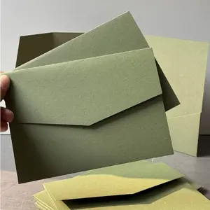 50pcs Elegant Tri-Fold Wedding Invitation Covers Minimalist 5x7 DIY Envelopes for Events Invitations