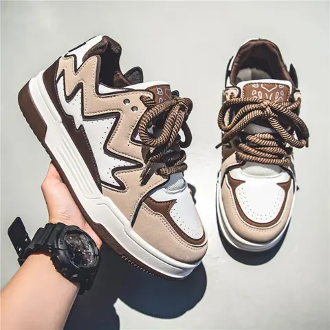 Men's Chunky Streetwear Fashion Sneakers - Lightweight PU Upper, Mesh & PVC Details, Thick Antislip Sole, Athletic Walking Shoes, Casual Sport Footwear, Sporty Easy-to-Style All-Seasons Shoes, Athletic Walking Sneaker